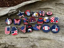 American/4th of July Croc Charms