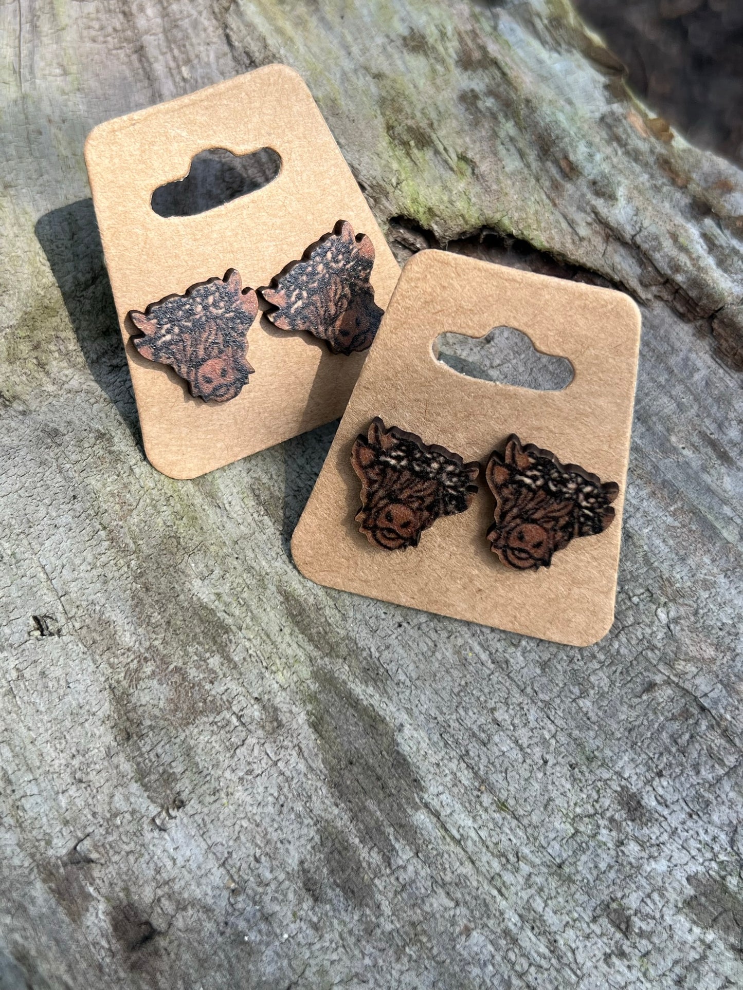 Highland Cow Stud Earrings