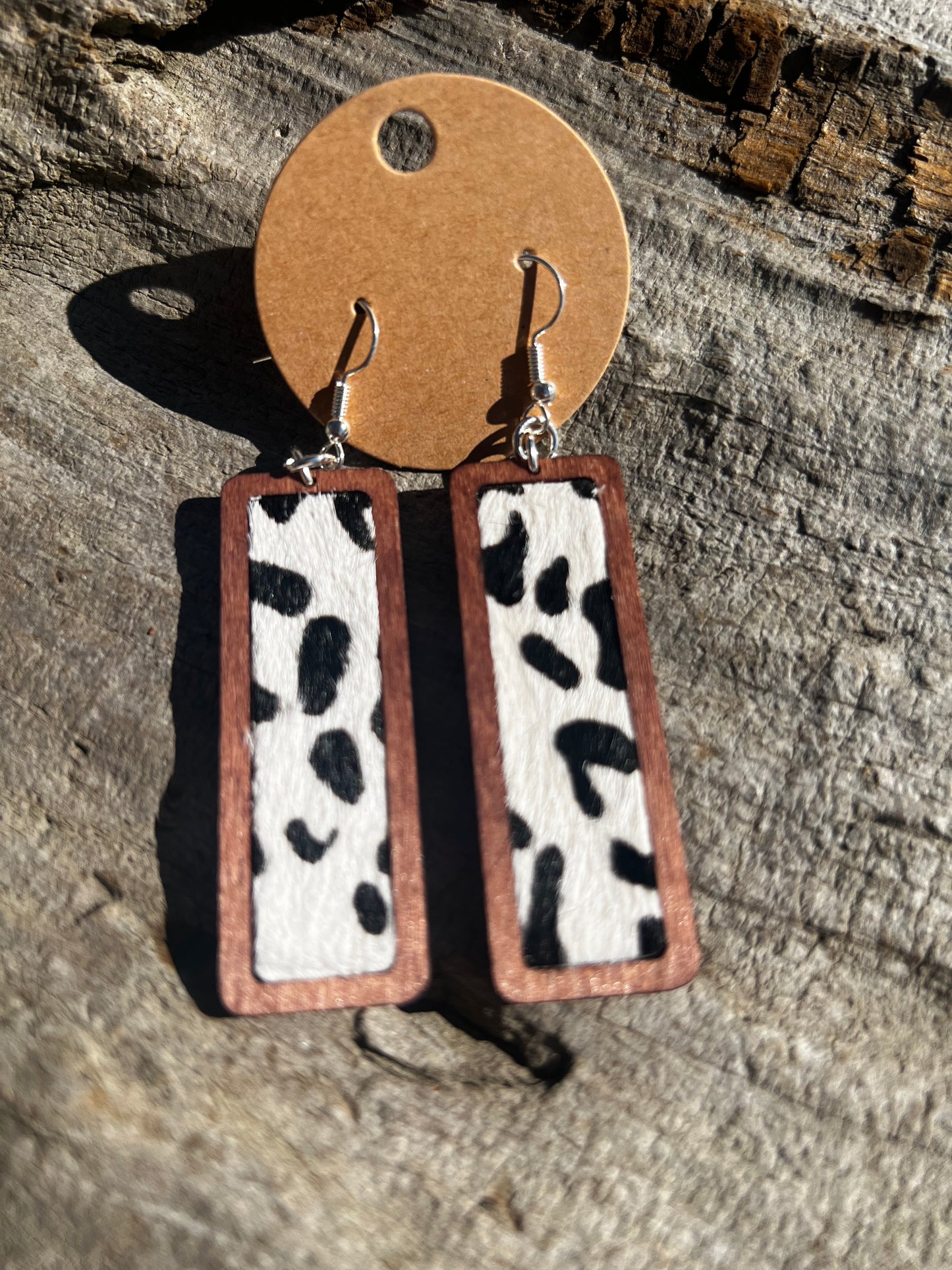 Faux Fur Dangly Earrings