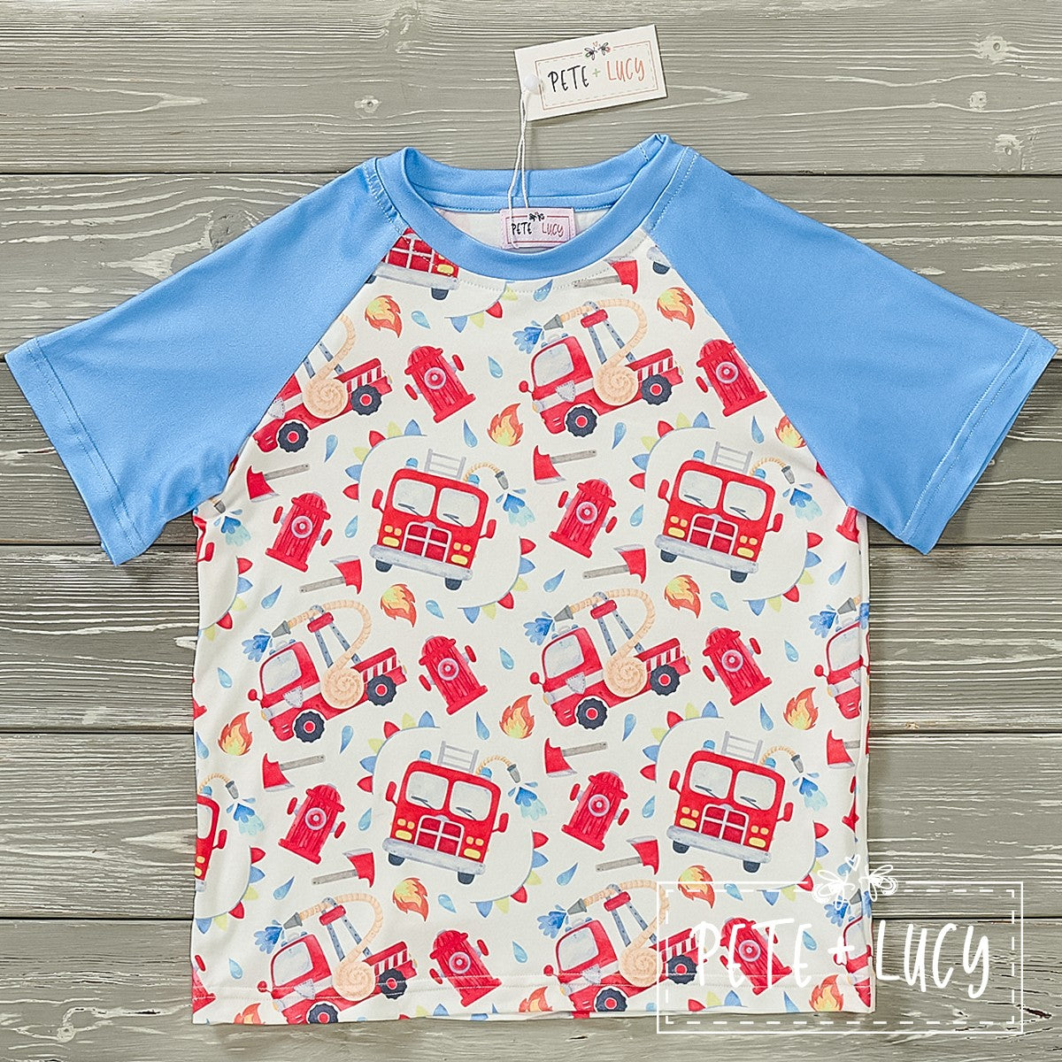 Big Red Firetruck Boys Shirt