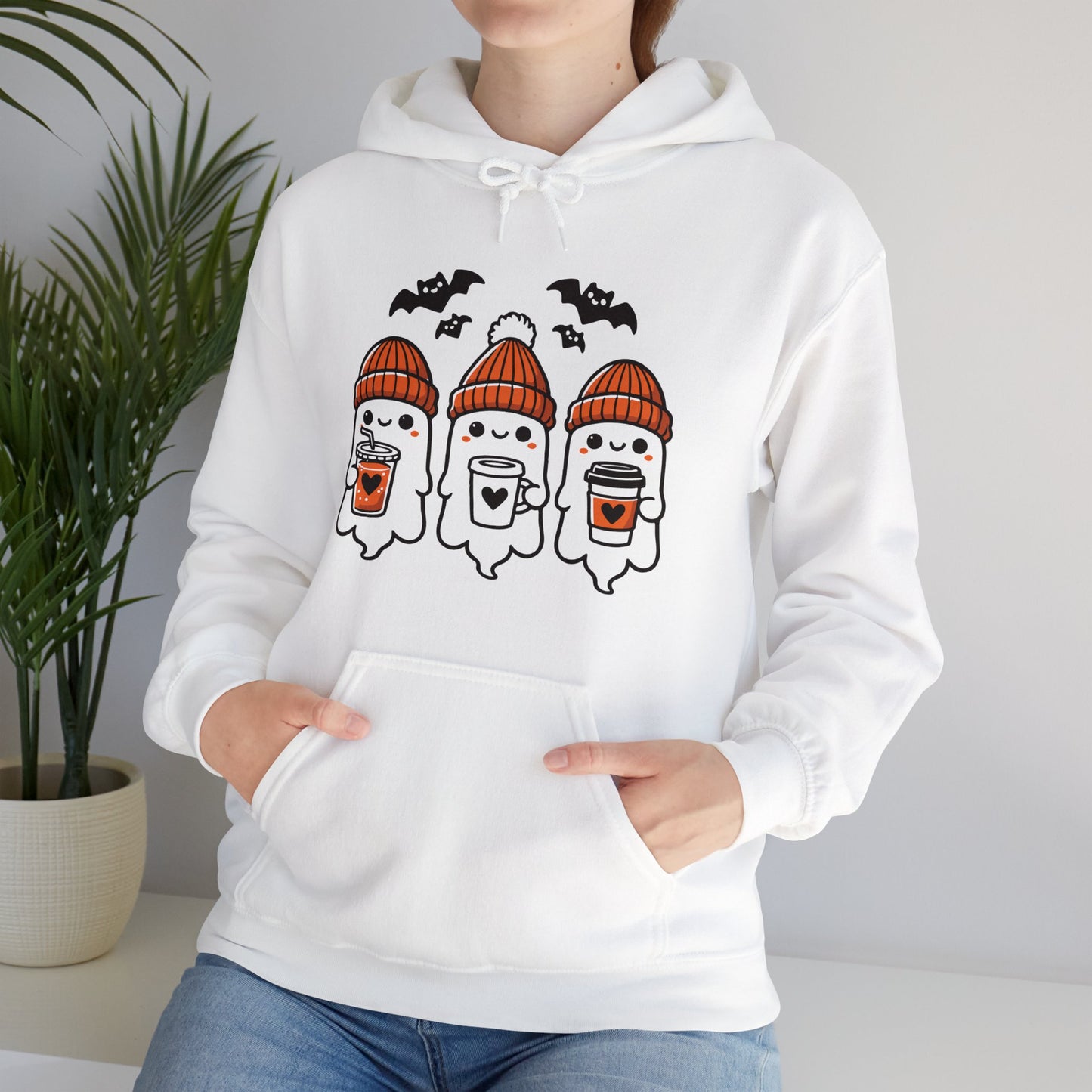 Fall Ghosties Unisex Heavy Blend™ Hooded Sweatshirt