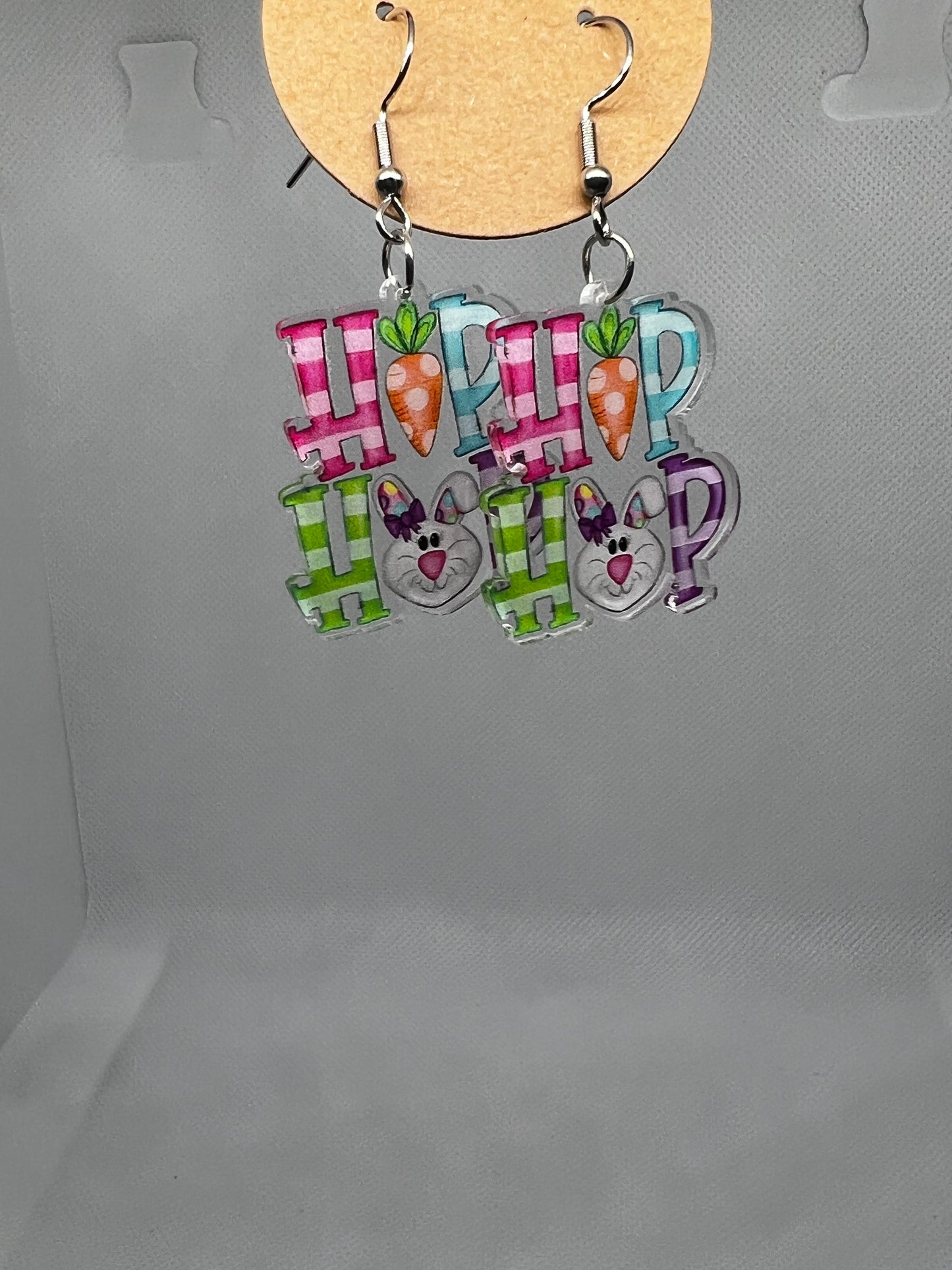 Hop Hop Easter Dangly Earrings