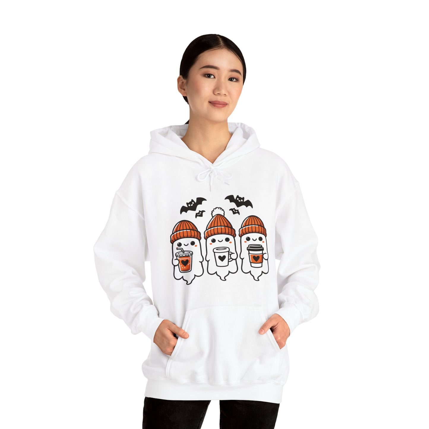 Fall Ghosties Unisex Heavy Blend™ Hooded Sweatshirt