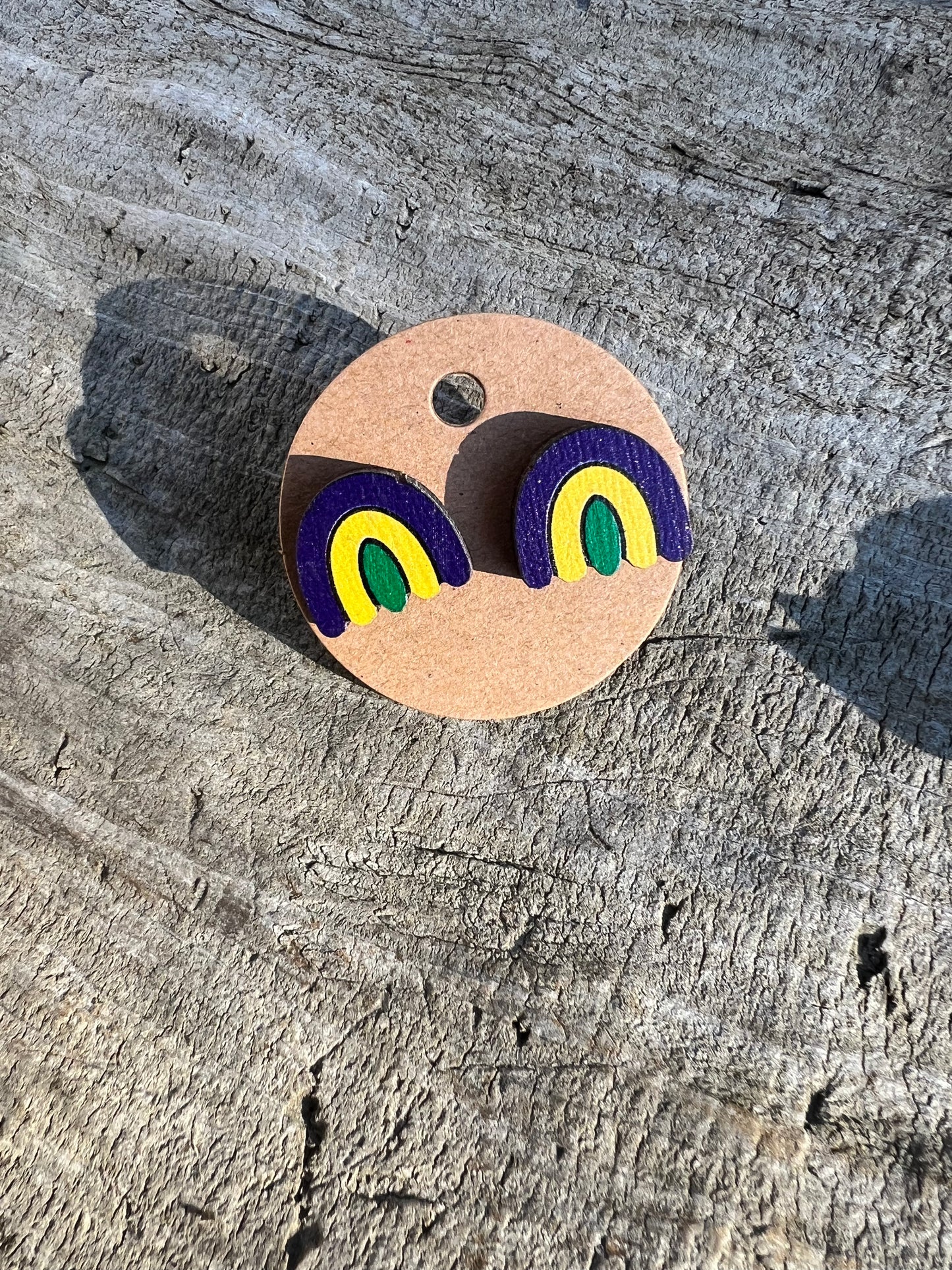 Mardi Gras Stud Earrings