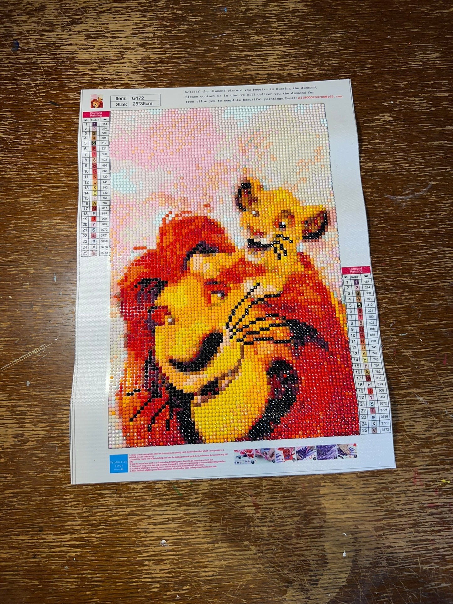 Lion King  5D Diamond Painting (completed)