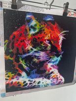 Neon Leopard 5D Painting (Completed)