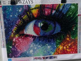 Rainbow Eye 5D Diamond Painting (completed)