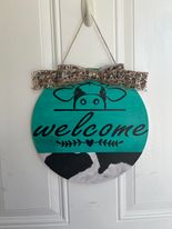 Welcome Cow Door Hanger