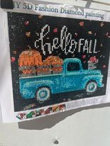 Hello Fall Truck 5D Diamond Painting (completed)