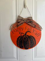 Happy Fall Y'all Door Hanger