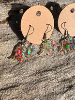 Small Sparkly Dino Dangly Earrings