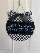 Let's Go Racing Door Hanger