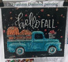 Hello Fall Truck 5D Diamond Painting (completed)