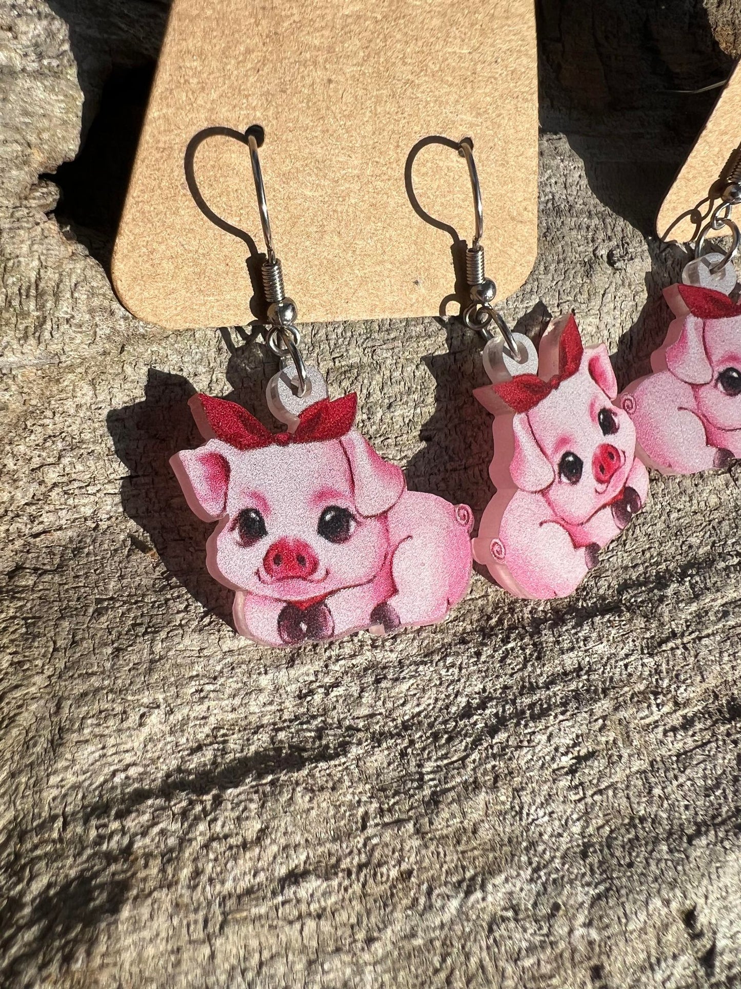 Piggy with Bandana Earrings