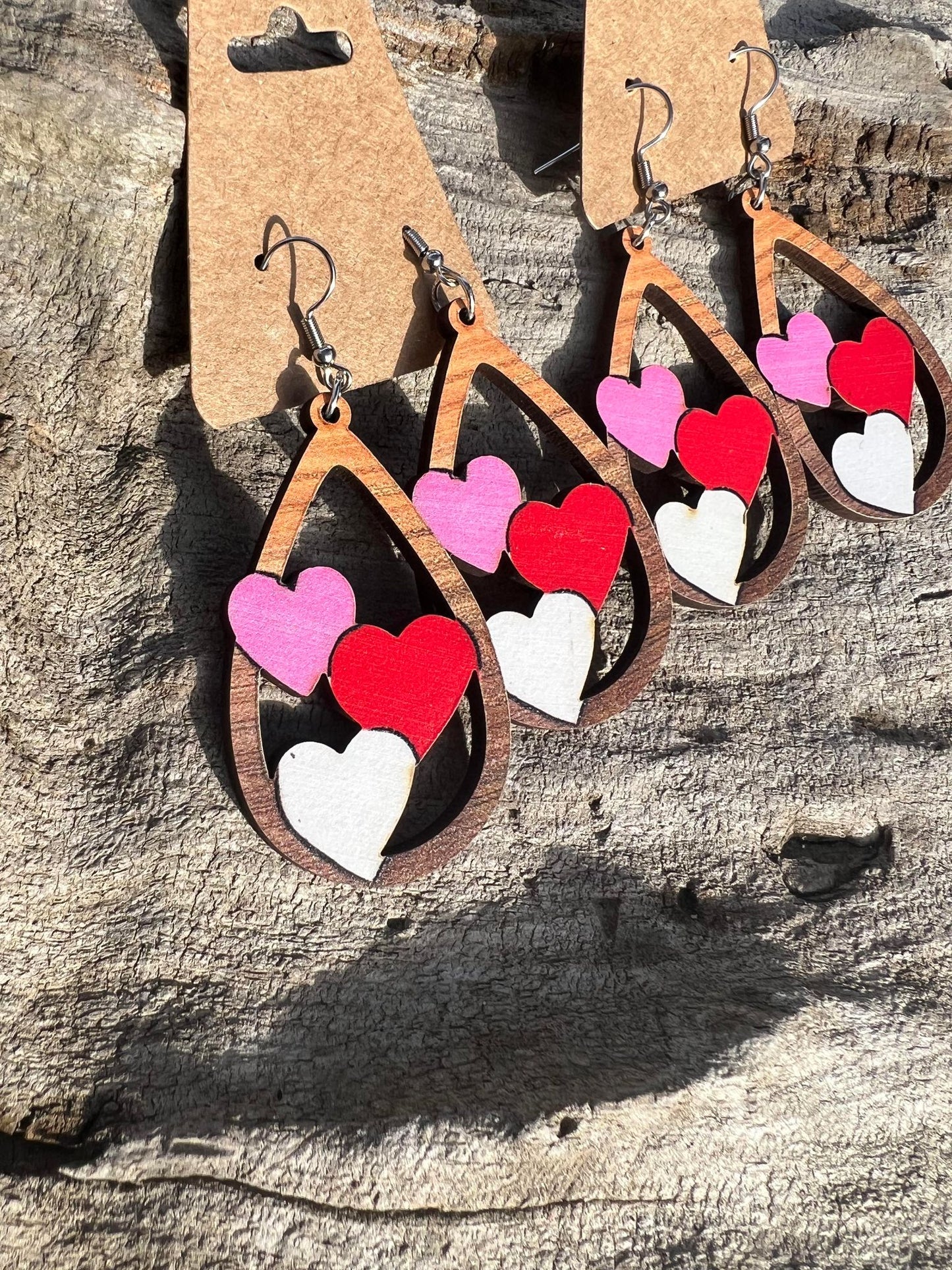 Teardrop Heart Valentine's Day Earrings