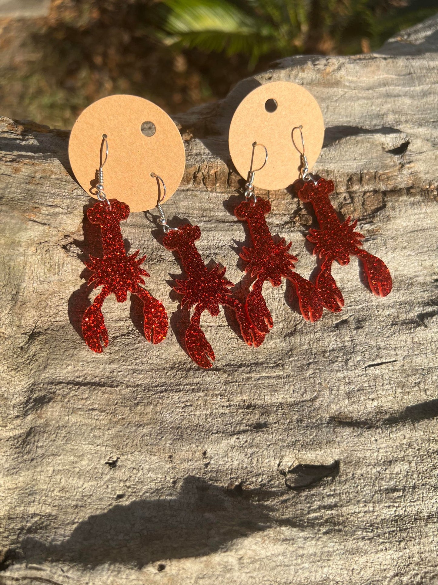 Sparkly Crawfish Dangly Earrings