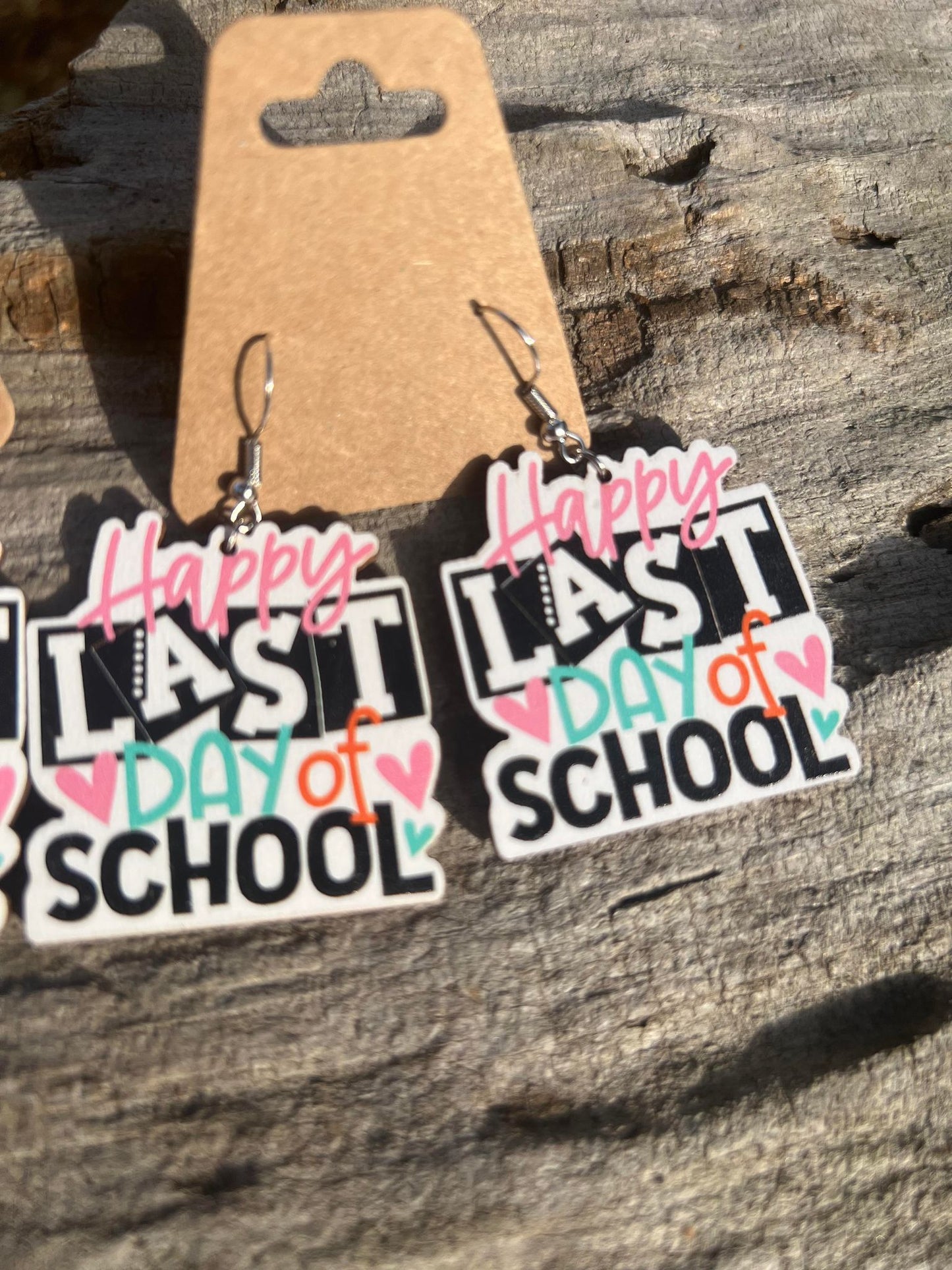 Happy Last Day of School Dangly Earrings