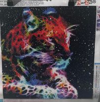 Neon Leopard 5D Painting (Completed)