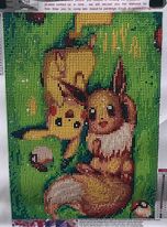 Pikachu and Eevee 5D Diamond Painting (completed)