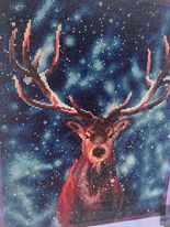 Snowy Deer 5D Diamond Painting (completed)