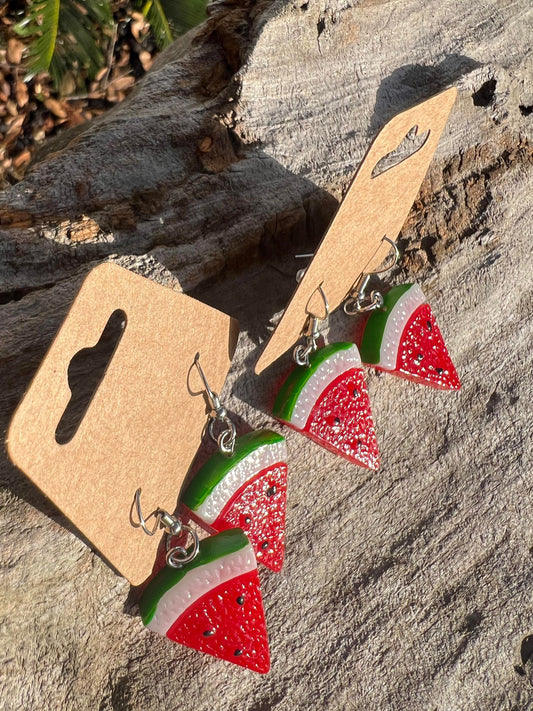 Watermelon Slice Earrings