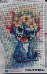 Stitch with Flower Headband 5D Diamond Painting )completed)