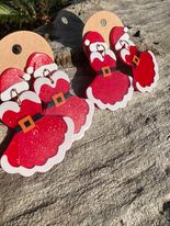 Mrs. Claus Dress Dangly Studs