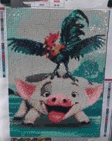 Pua and Heihei 5D Diamond Painting (completed)