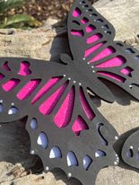 Sparkly Pink Butterfly Wall Decor