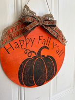 Happy Fall Y'all Door Hanger