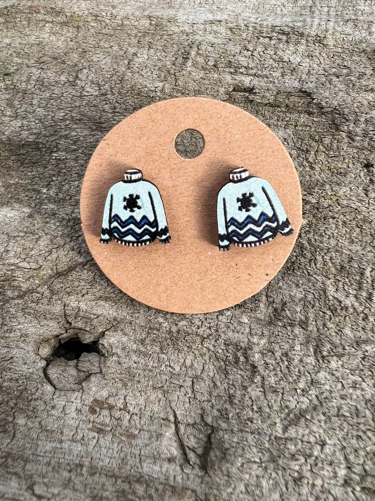 Christmas Sweater Stud Earrings