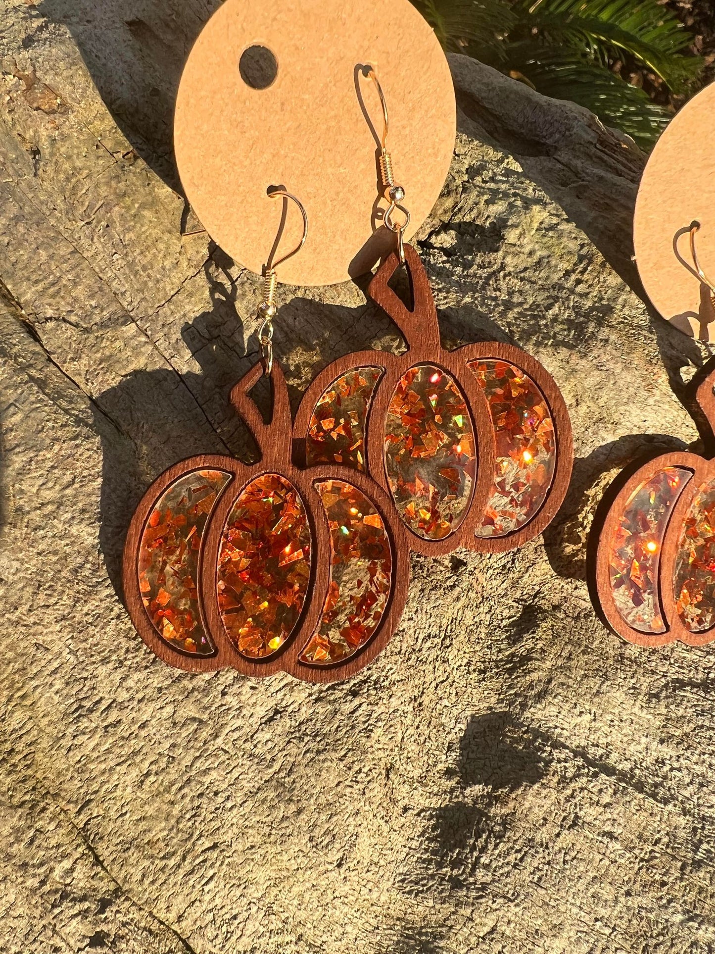 Sparkly Pumpkin Earrings