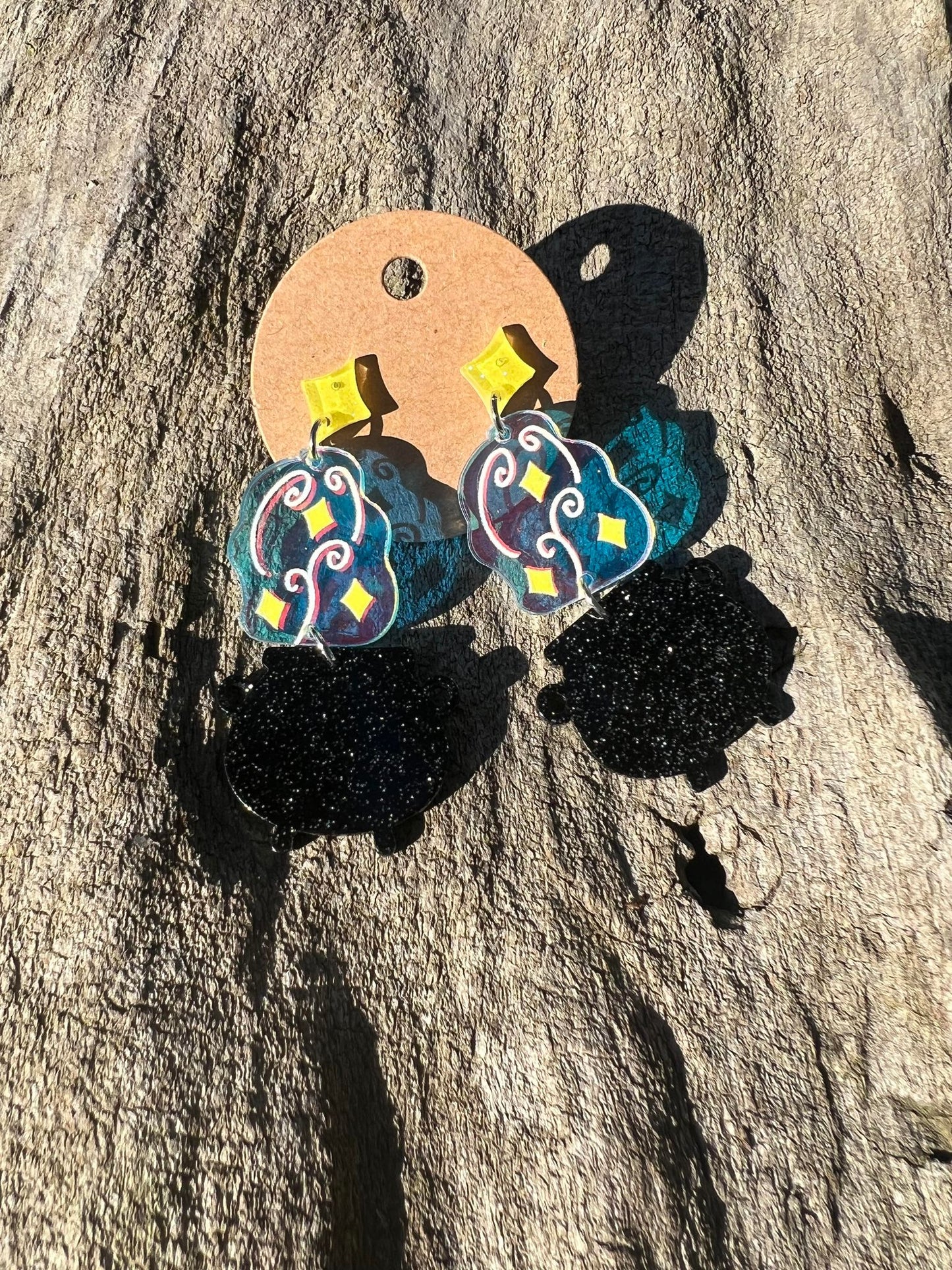 Bubbling Cauldron Dangly Stud Earrings