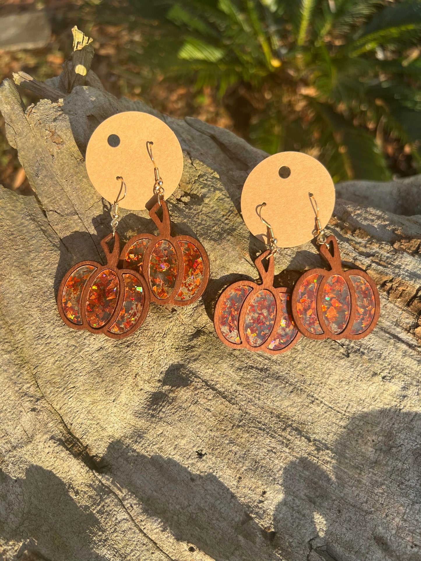 Sparkly Pumpkin Earrings