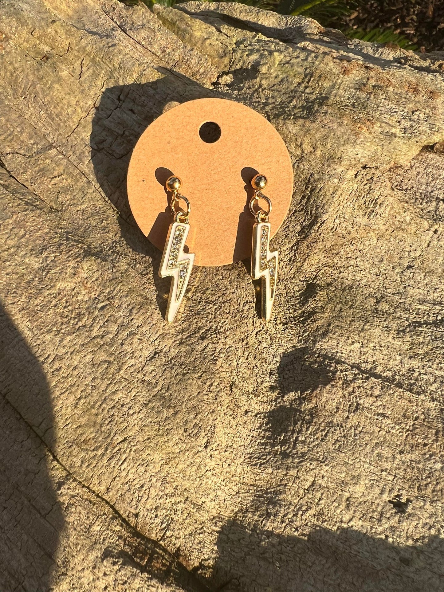 Lightning bolt Dangly Stud Earrings