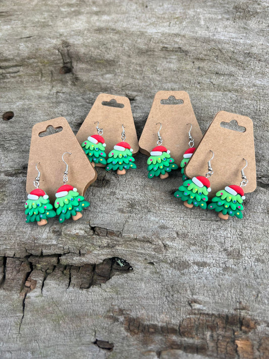 Whimsical Christmas Tree Earrings