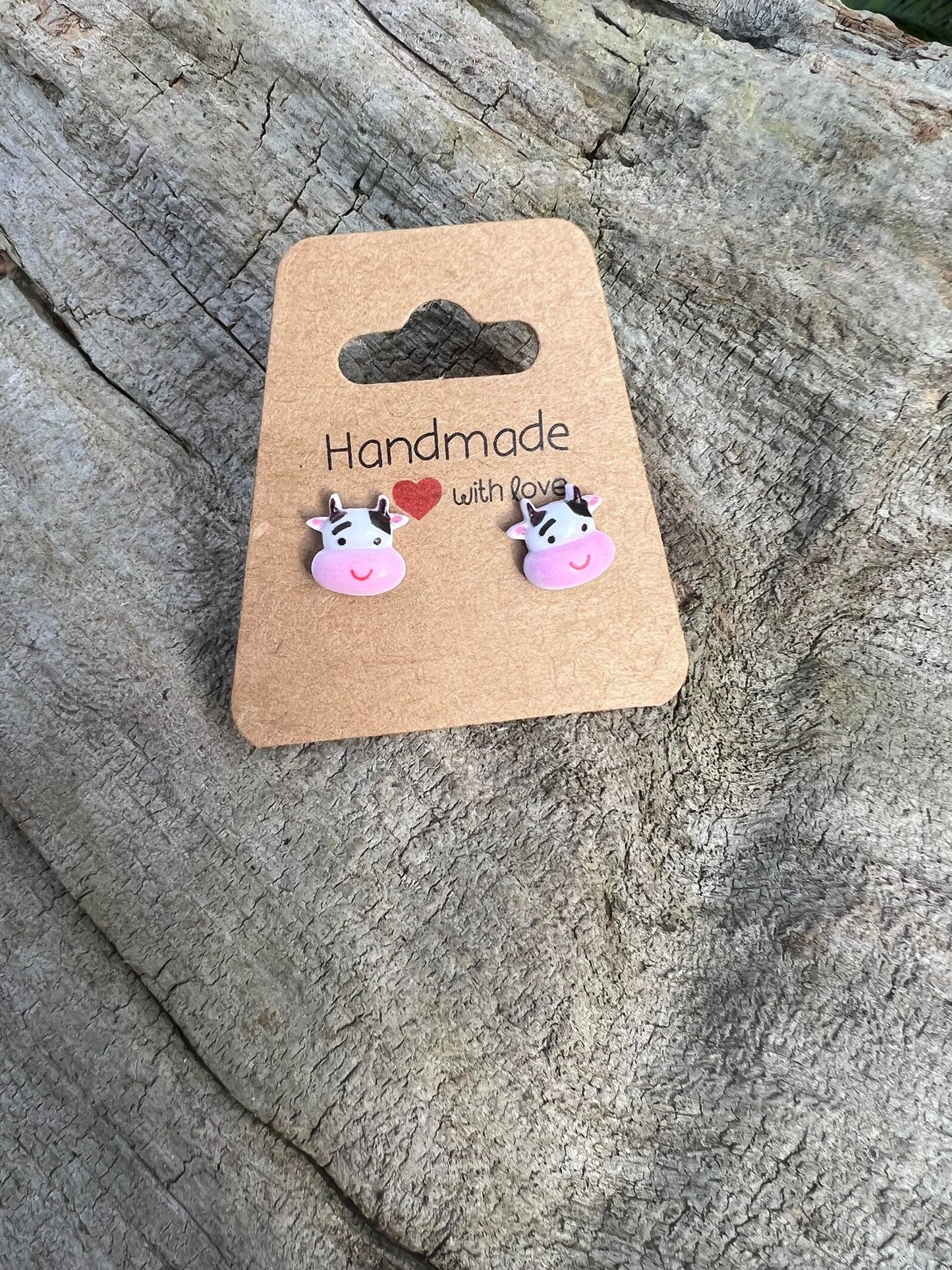 Mini Cow Stud Earrings