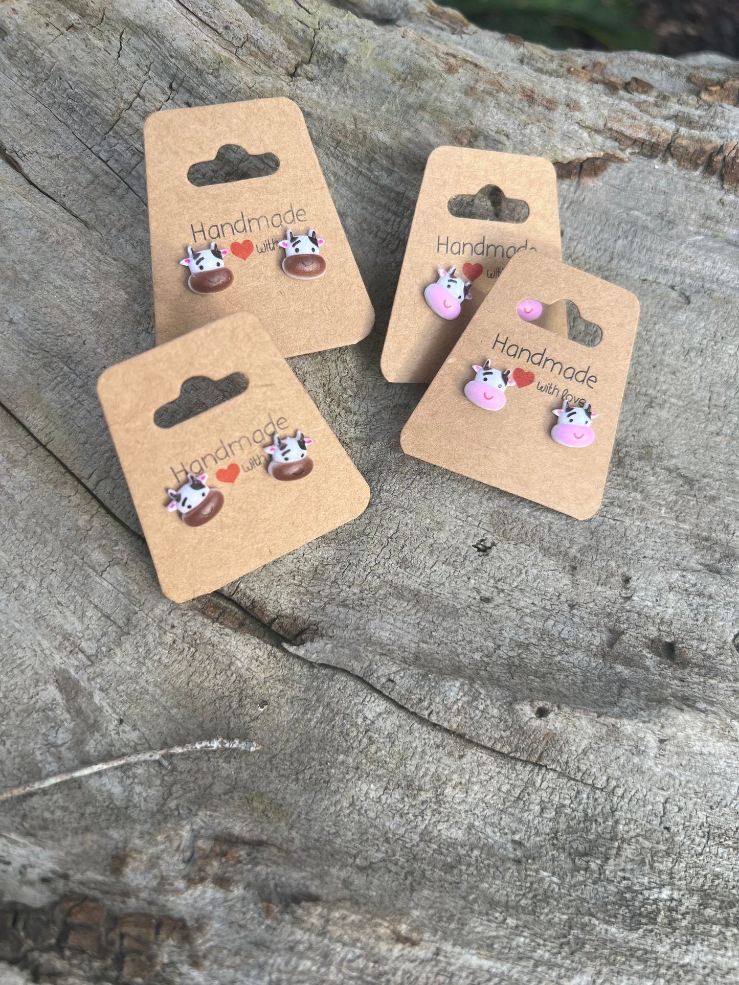 Mini Cow Stud Earrings