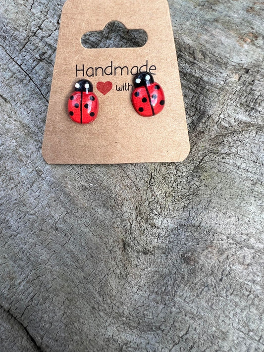 Ladybug Stud Earrings