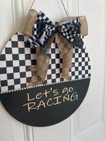 Let's Go Racing Door Hanger