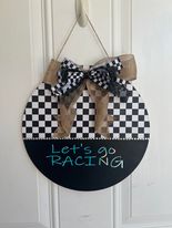 Let's Go Racing Door Hanger