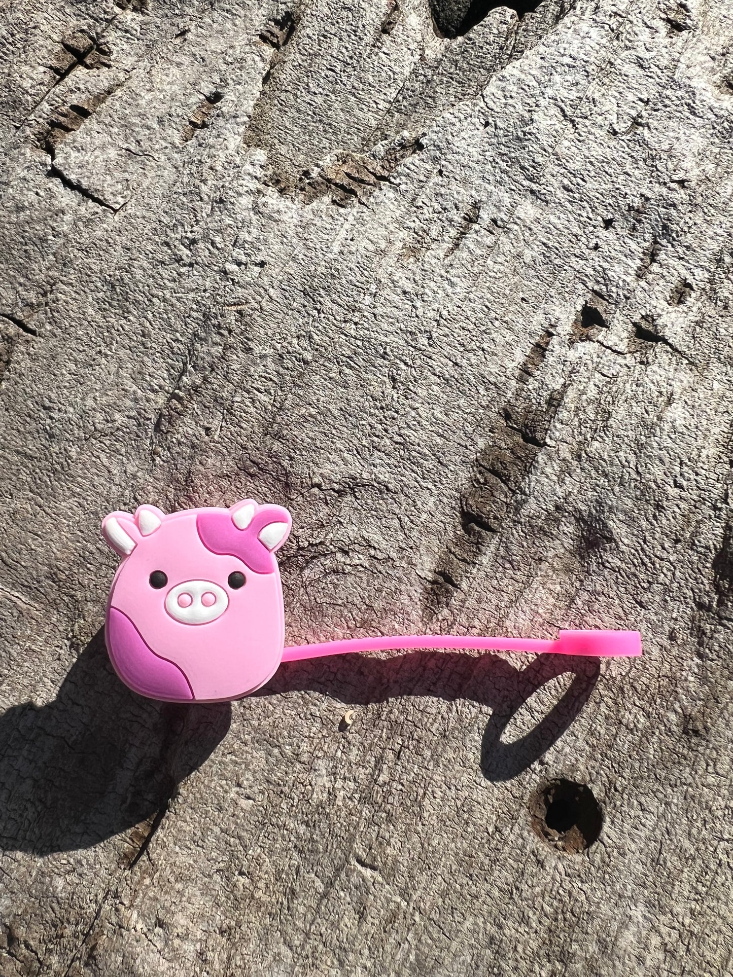 Fluffy Cow Straw Toppers