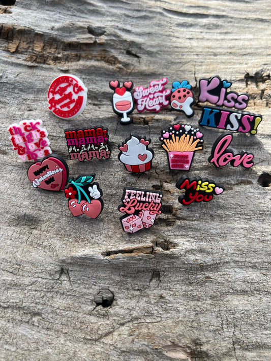 Valentine's Day Straw Charms