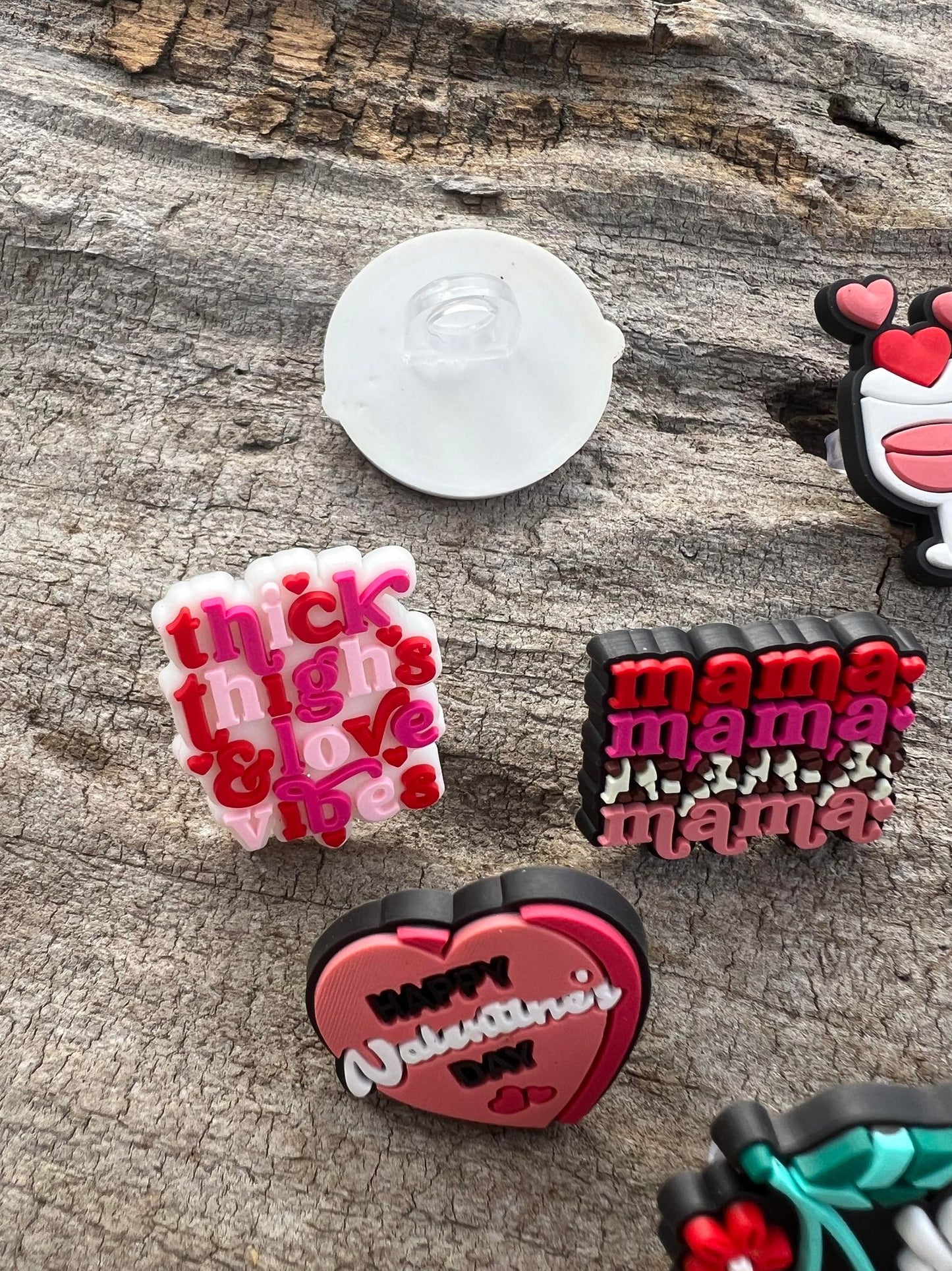 Valentine's Day Straw Charms