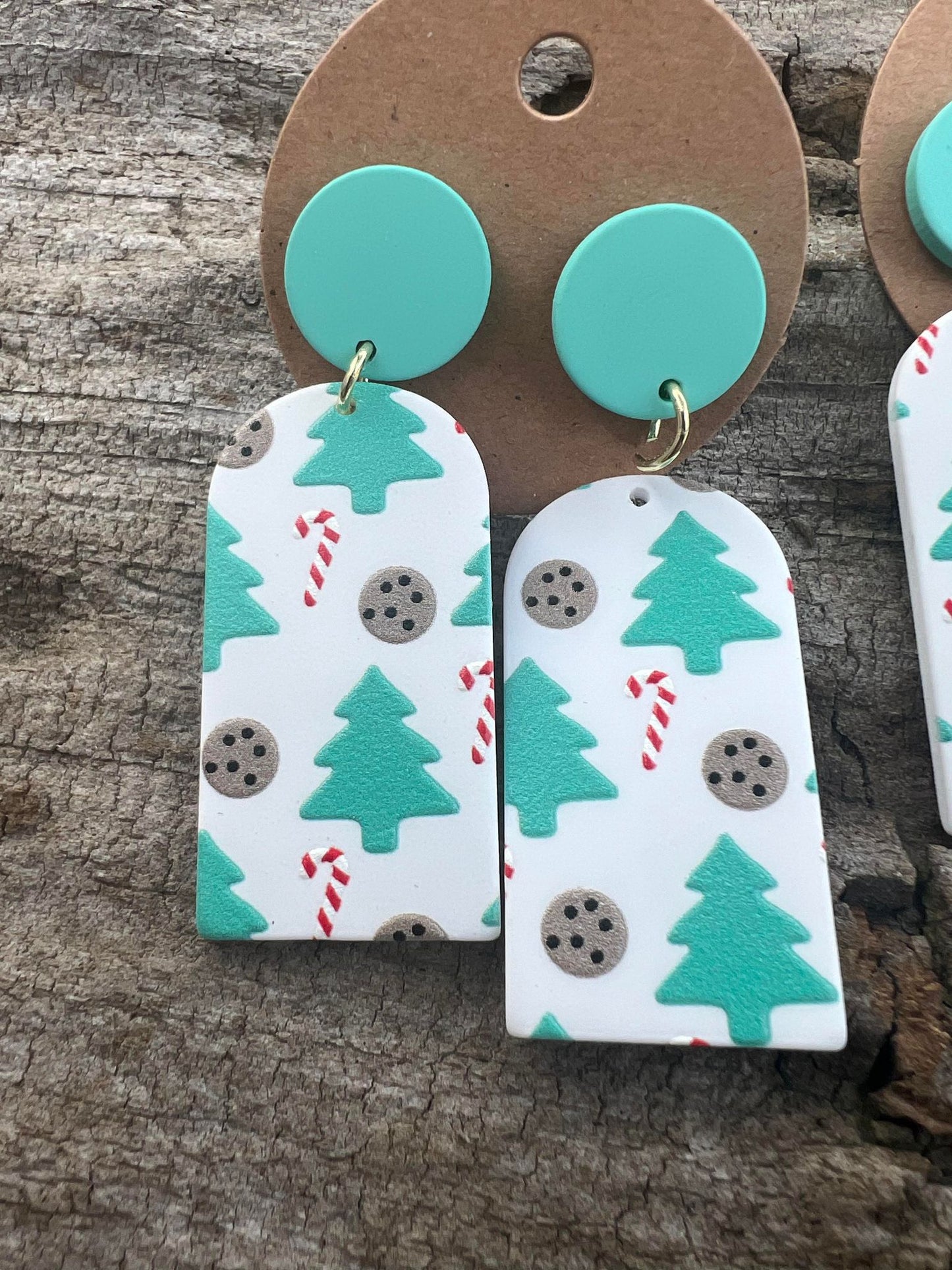 Christmas Dangly Stud Earrings