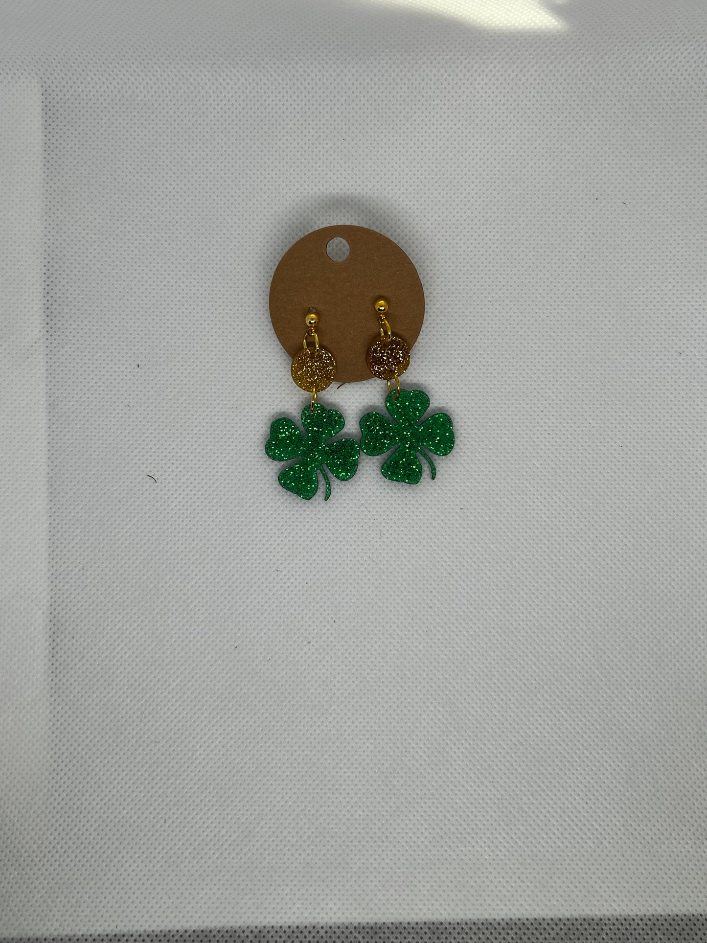 St. Patrick’s Day Clover Dangly Stud Earrings