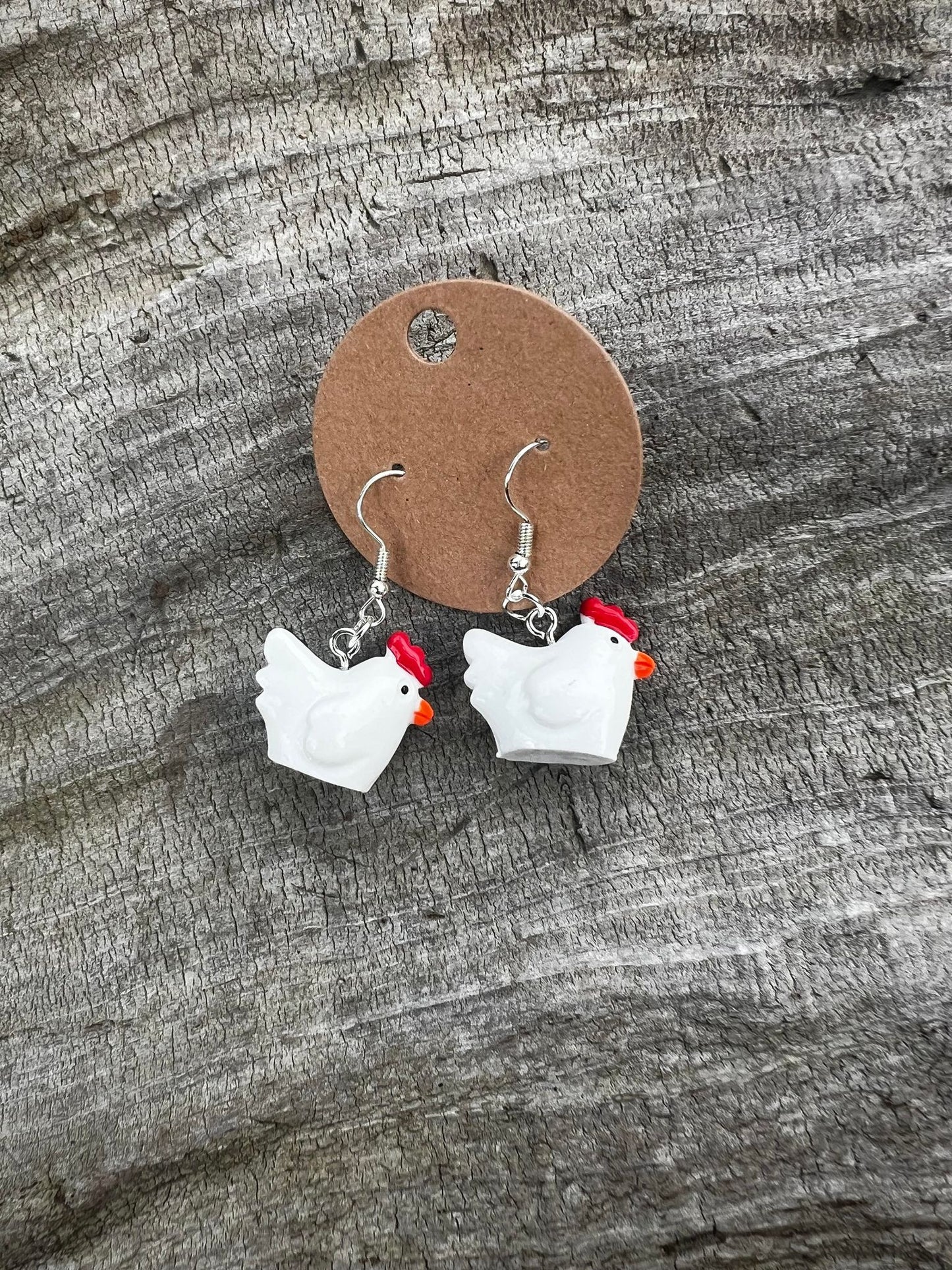 Chicken and Eggs Dangly Earrings