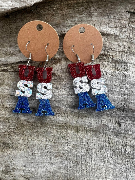 USA Dangly Earrings