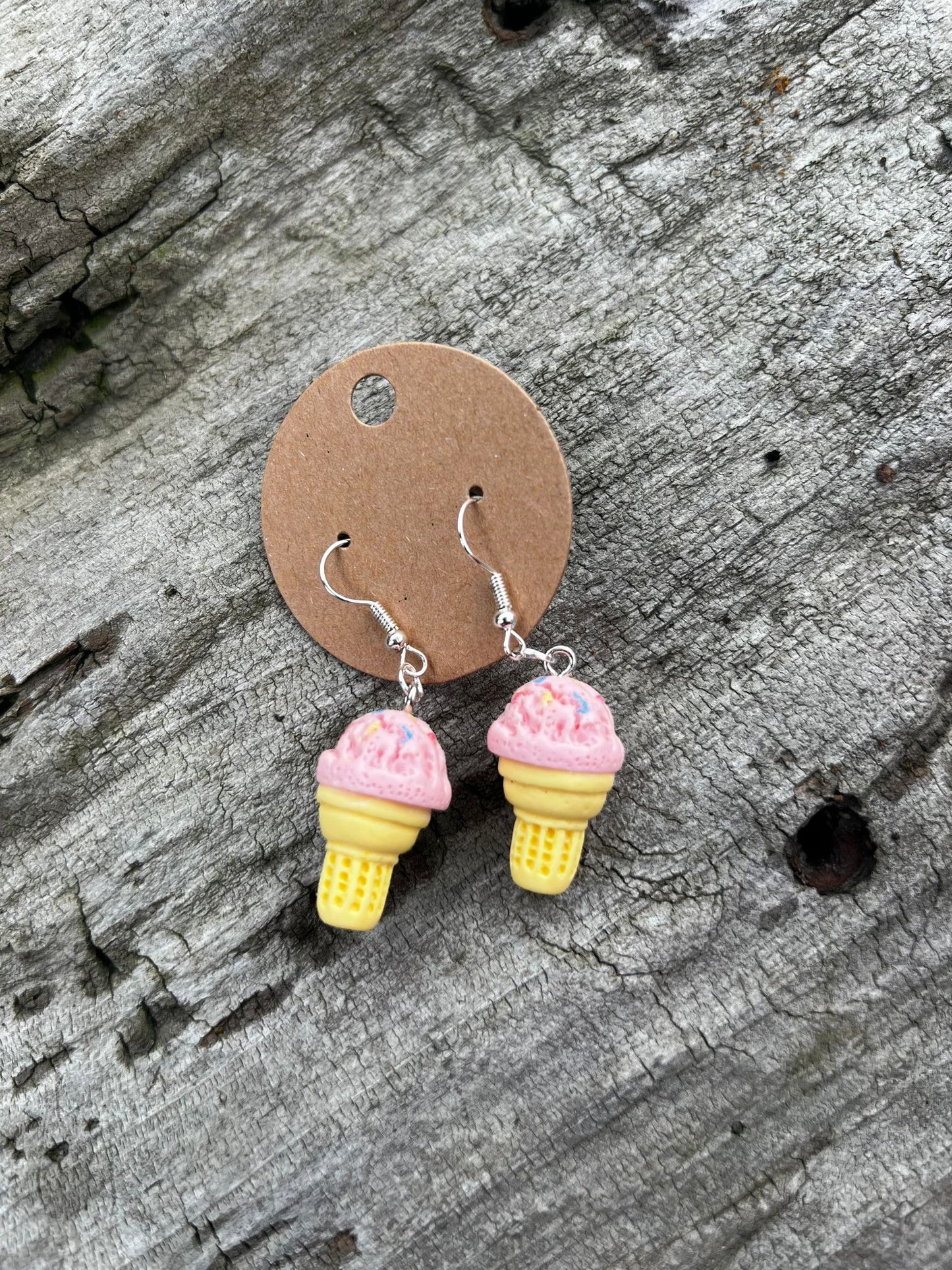 Ice Cream Cone Dangly Earrings