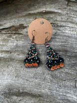 Halloween Tree Dangly Earrings